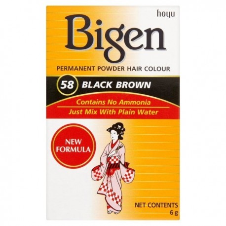 BIGEN HAIR COLOR BLACK BROWN Nº58 6GR