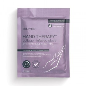 BEAUTY PRO HAND THERAPY COLLAGEN INFUSED GLOVE WITH REMOVABLE FINGERTIPS 17G