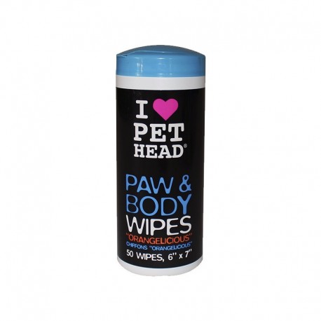 PET HEAD PAW & BODY WIPES 50 PACK ORANGELICIOUS